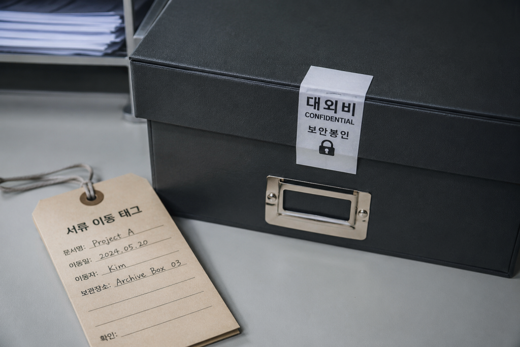 사무실이사 보안이전 대외비 문서