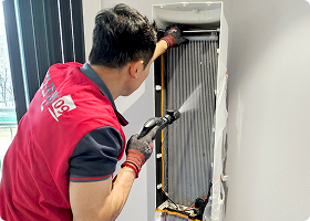 필터 및 냉각핀 세척 이미지