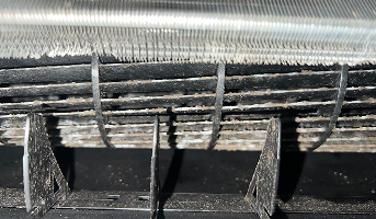 송풍팬 오염 청소 전 사진