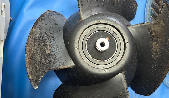 팬모터 오염 청소 전 사진