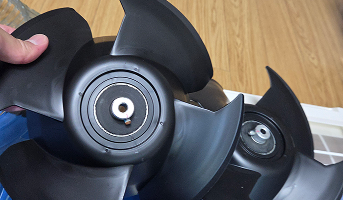 팬모터 오염 청소 후 사진